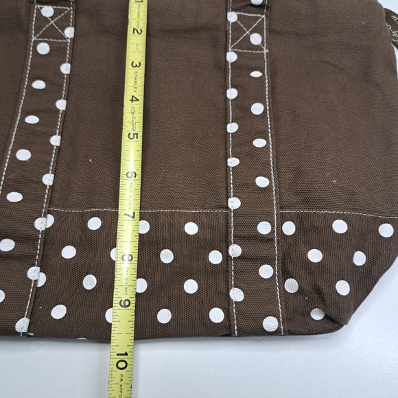 Thirty One Brown Polka Dot Purse Hand Bag Shoulder Bag - Picture 2 of 5